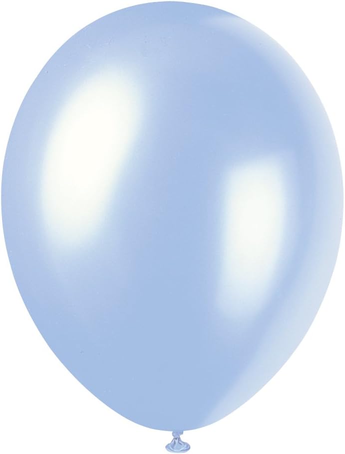 Premium Sky Blue Pearlized Balloons (30cm) Pack of 8 - Elegant Party Decorations