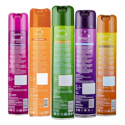 Image of KELYN Room Freshener Spray For Home | Long Lasting Air Fresheners | Floral Fragnance Room Spray for Home, Office, Cars & Toilet Freshner | Car Perfume (Pack of 5, 230ml each)