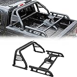 JOYTUTUS Roll Bar with Tire Carrier for Full-Size Truck Adjustable Chase Rack Pickup Sport Bar Compatible with F150, F250, F350, Silverado, Sierra, Ram 1500 2500 3500