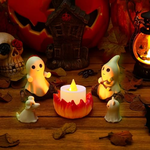 2025 Ghost Campfire Nightlight, Spooky Ghost Halloween Decoration...
