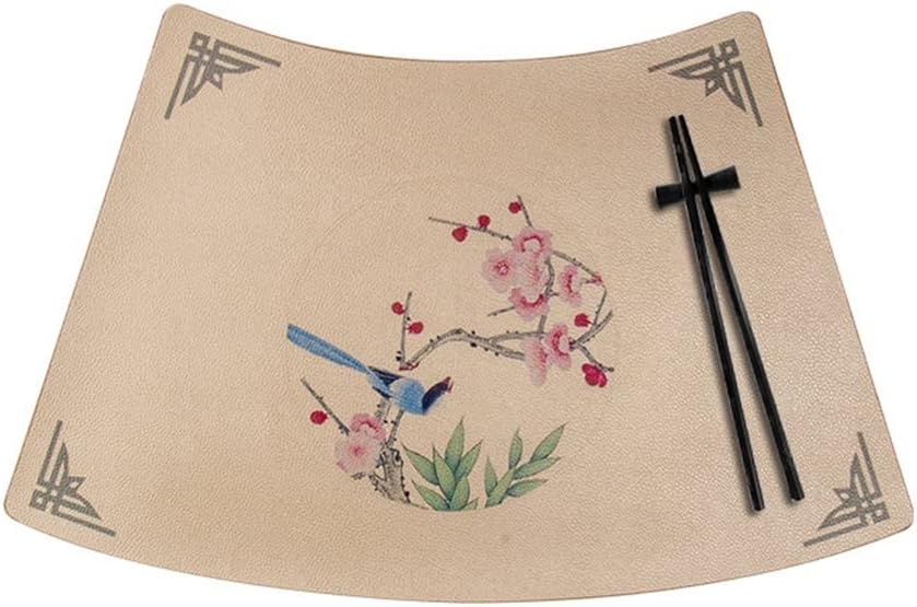 10 PCS Placemat Restaurant Table mats Chinese Style placemats Heat Insulation Soft Washable (Cool or: H) (F)