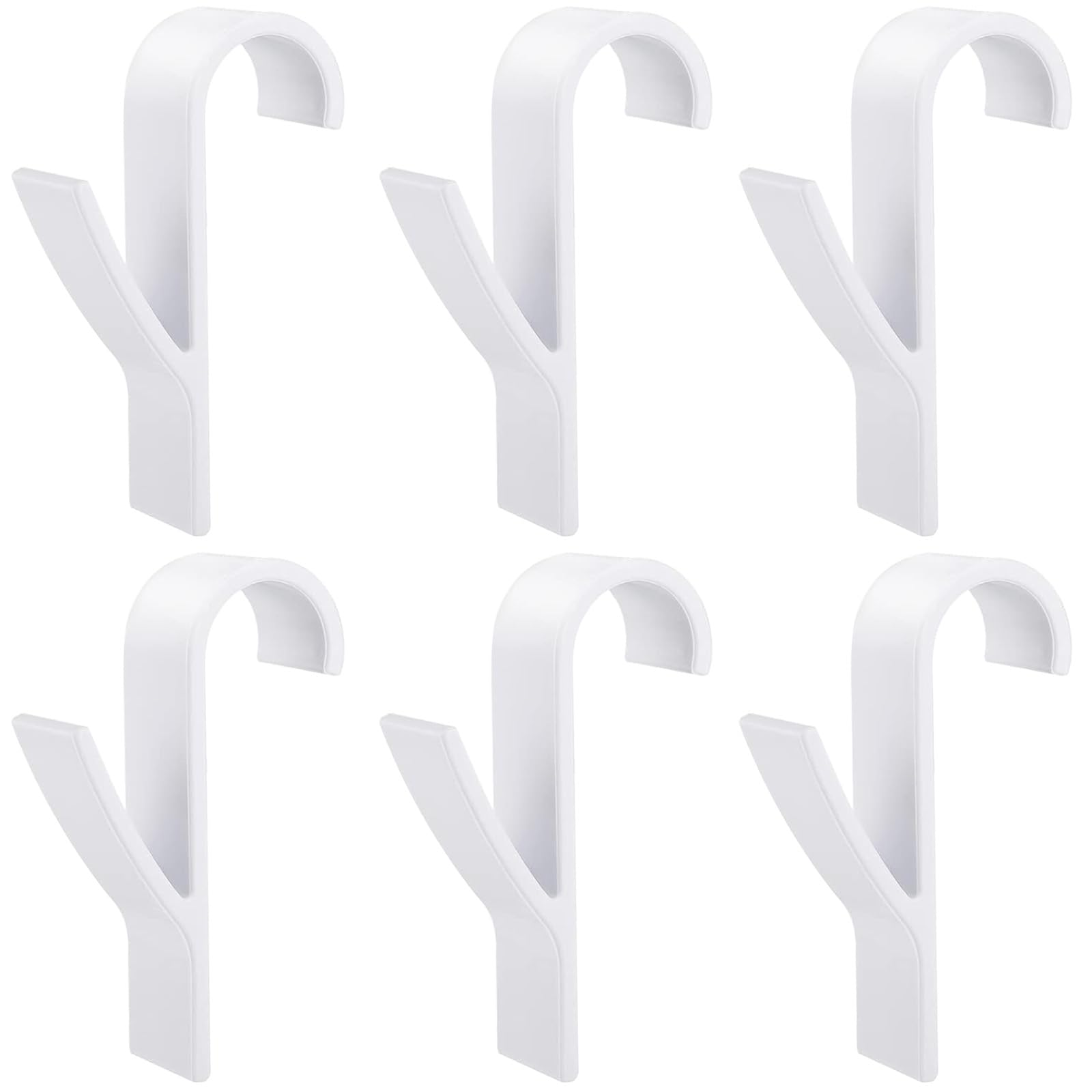 LICQIC 6 Pcs Towel Radiator Brackets Hooks, Bathroom Heated Towel Rail Hooks for All Standard Radiators, White