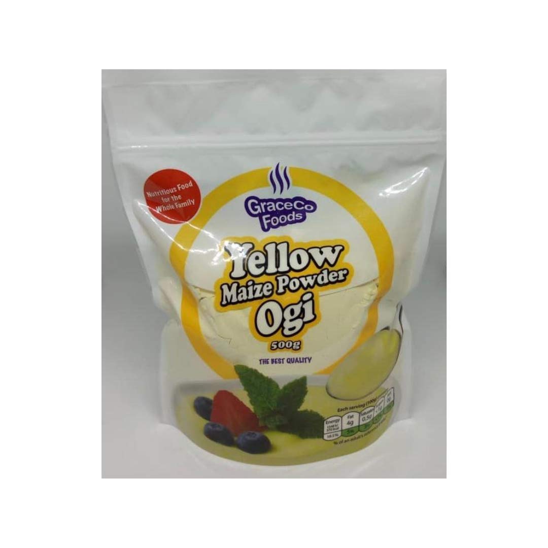 Ogi Yellow Maize Powder 500g | Fermented Corn Flour - Pap, Akamu, Koko | 100% Natural - No Preservatives
