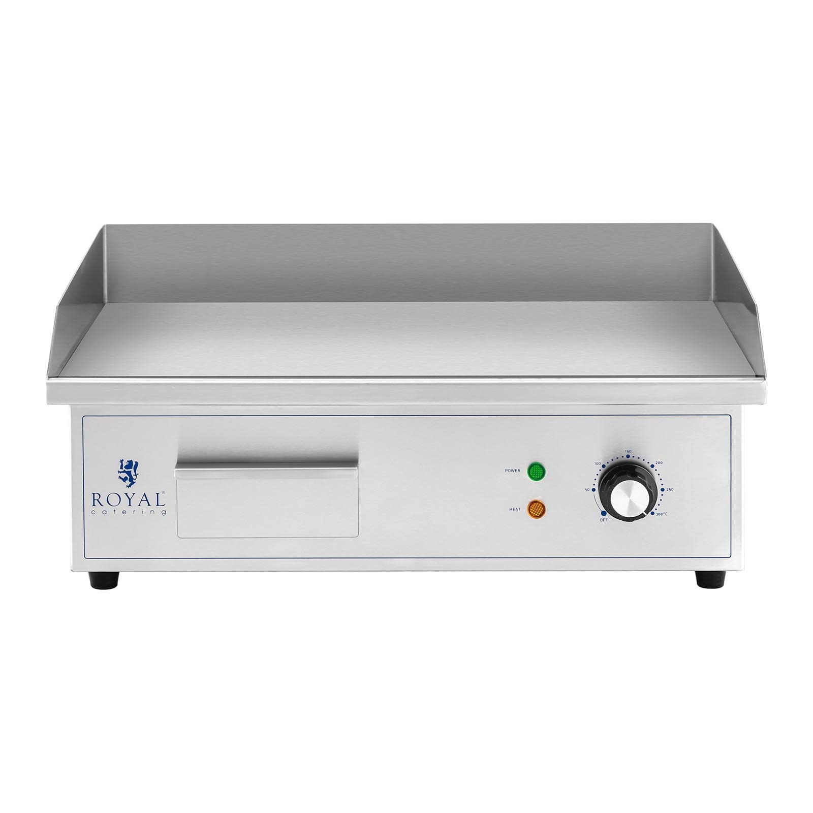 Royal Catering RCPG42-S - Piastra elettrica professionale per ristorante, 530 x 350 mm, 23000 W
