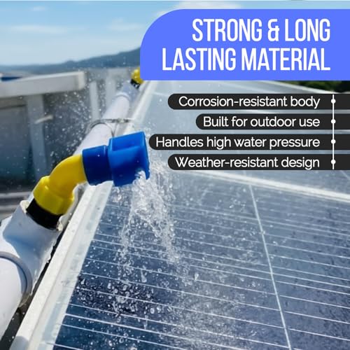 Image of Solar Panel Cleaning Sprinkler Shower - 1 /2 Inch Standard Size, High-Pressure Nozzle, Durable & Efficient Water Spray for Optimal Solar Panel Cleaning (Pack of 5)