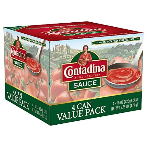 Contadina Canned Tomato Sauce, 15 oz (Pack of 4 Cans) Cover