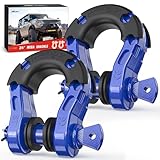 Nilight Heavy Duty Mega D-Ring Shackles(2 Pack) 68,000 lb Break Strength(17,000 lb WLL) w/ 7/8″