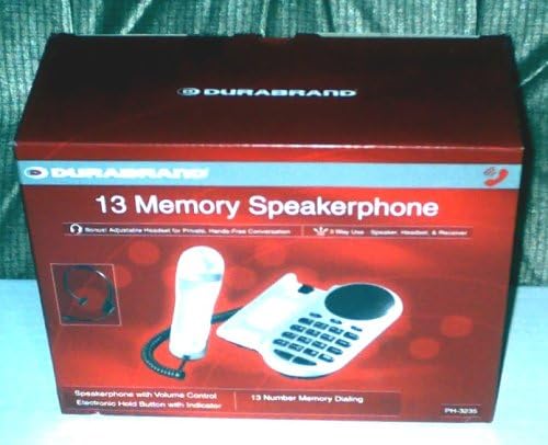 13 Memory Speakerphone with Bonus! Adjustable Headset for Private, Hands-Free Conversation