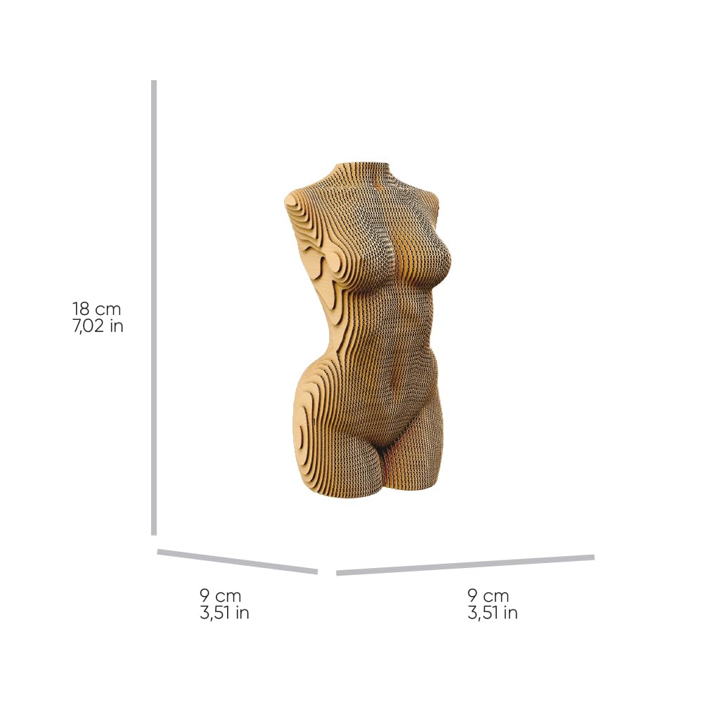 Weiblicher Torso 3D-Puzzle aus Karton – Skulptur-Bausatz