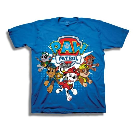 Paw Patrol Boys Group Short Sleeve T-Shirt Maternity Blouse, Royal, 4T US