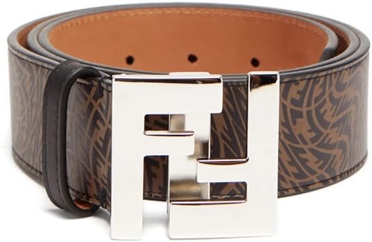 FENDI ベルト 110/125 FENDI フェンディ ロゴバックル ベルト 110/125 ブラック シルバー