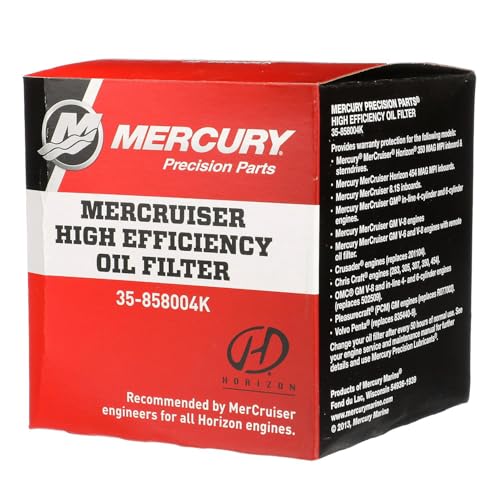 Mercury 858004K High Performance Oil Filter for MerCruiser Sterndrive and Inboard Engines