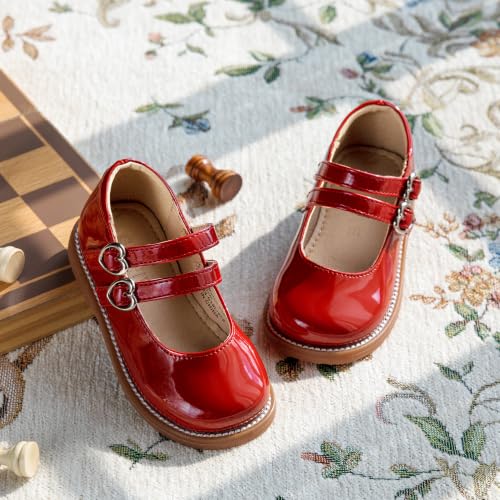 Image of GINFIVE Toddler Girls Mary Jane School Oxford Dress Flat Shoes for Wedding