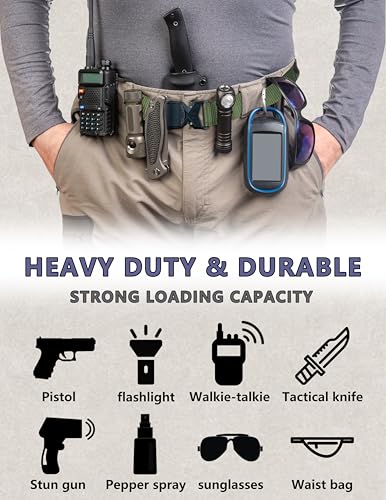 WOLFHUNT Tactical Belt for Men – 1.5" Nylon Belt Quick Release Heavy Duty Work Belt 30–50", EDC Utility Gun Belt4
