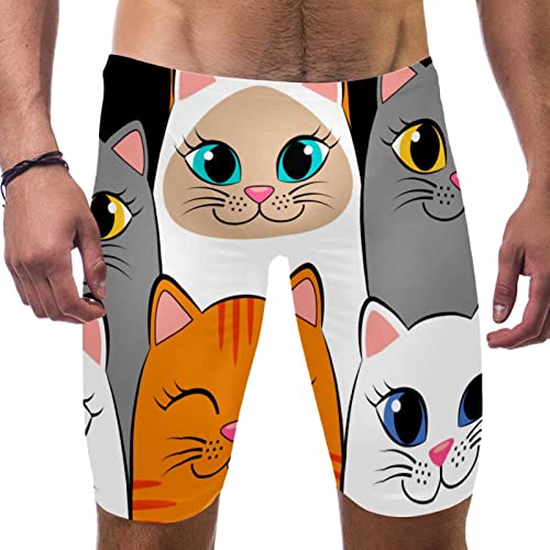 Traje de baño para entrenamiento de secado rápido: pantalones cortos de natación de gato