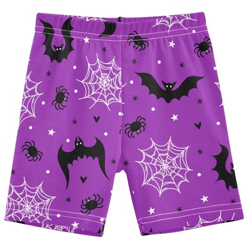 Dallonan Girls Dance Shorts, Toddler Biker Shorts Cartwheel Under Dress Halloween Symbol Kids Biking Clothes 4-10Y Multi