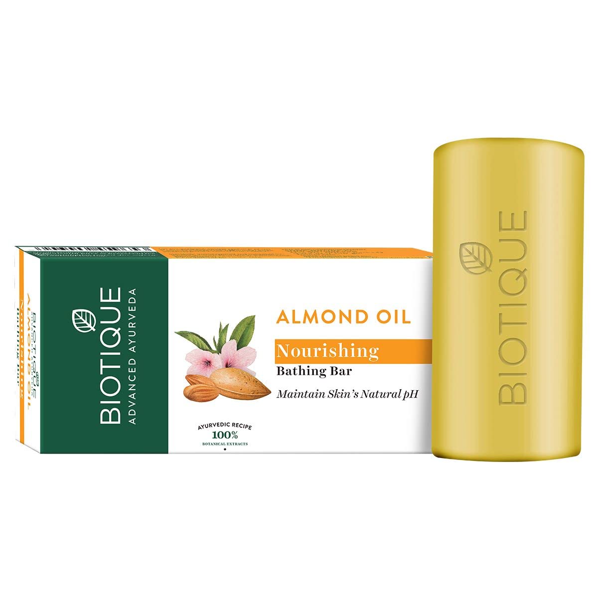 Biotique Almond Oil Nourishing Bathing Bar| Ayurvedic and Organically Pure| Maintains Skin’s Natural pH