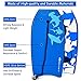 Goplus 41''/37''/33'' Lightweight Body Board for Beach, Surf Board with EPS Core, XPE Deck, HDPE Slick Bottom, Wrist Leash, Bodyboard for Kids Adults Surfing (Blue Shark, 37 Inches)