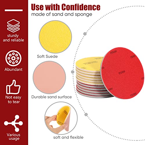 Loopeer 24 Pieces Bowling Sanding Pads Resurfacing Polishing Kit Bowling Ball Cleaner Kit Bowling Accessories Kit Bowling Ball Cleaning Kit Bowling Ball Sand Pads, Grit 500 1000 1500 2000 3000 5000 #TOP2