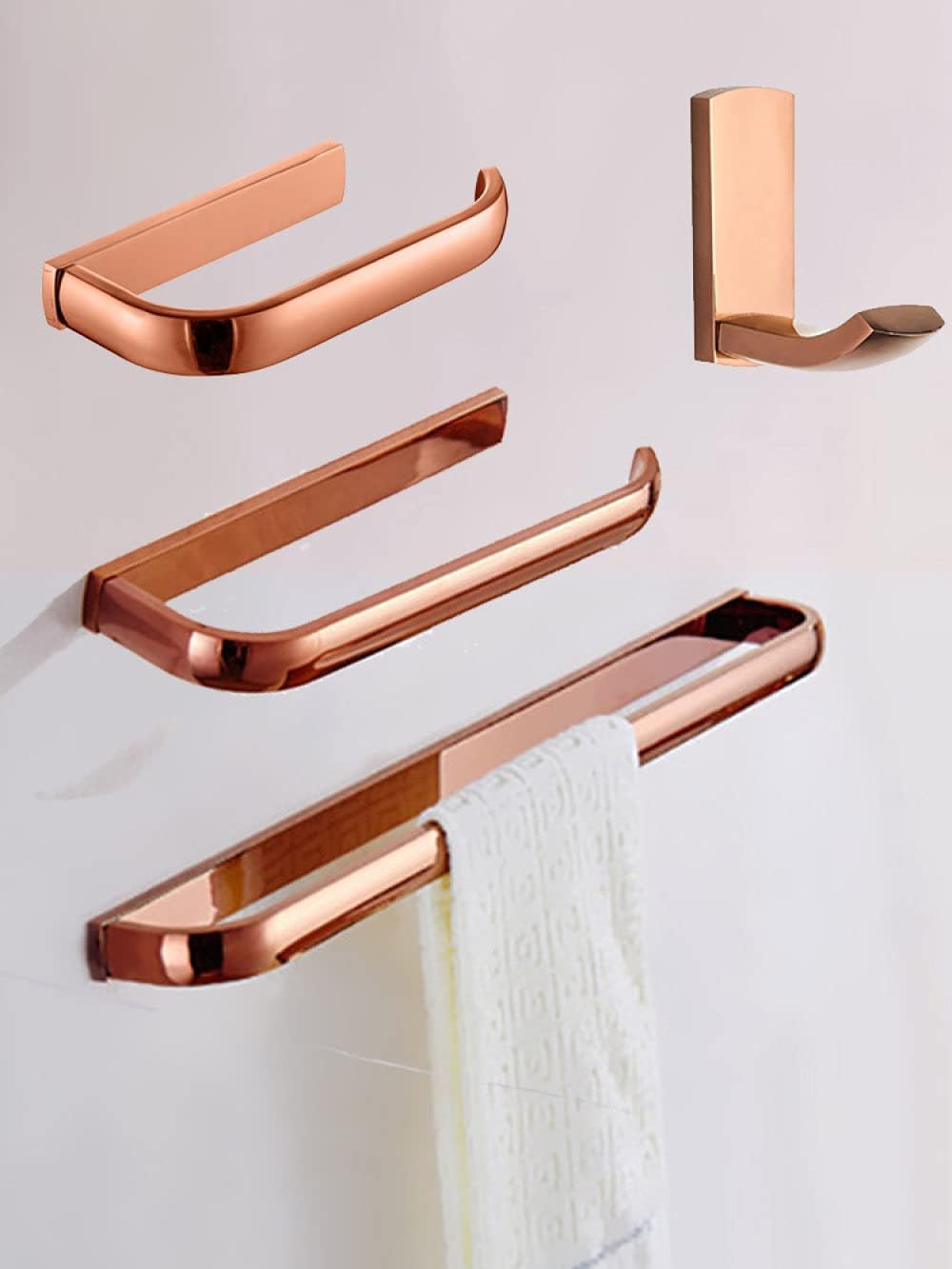 Rose Brass Bathroom Accessories - Wall Mounted Toilet Paper, Towel Bar & Robe Hook Storage(Robe Hook)
