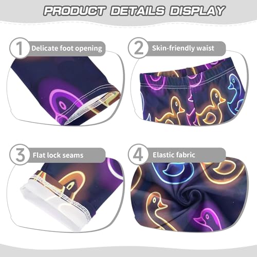 Toddler Girls Leggings Printed Yoga Pants Leggings Neon Ducks for Kids3