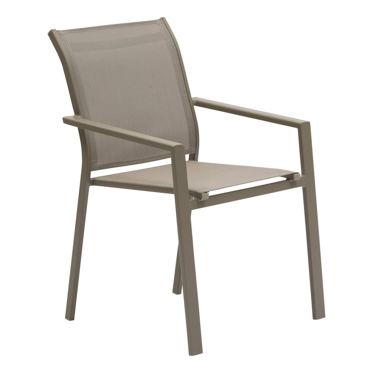 Hespéride - Fauteuil de Jardin empilable essentia Noisette/café