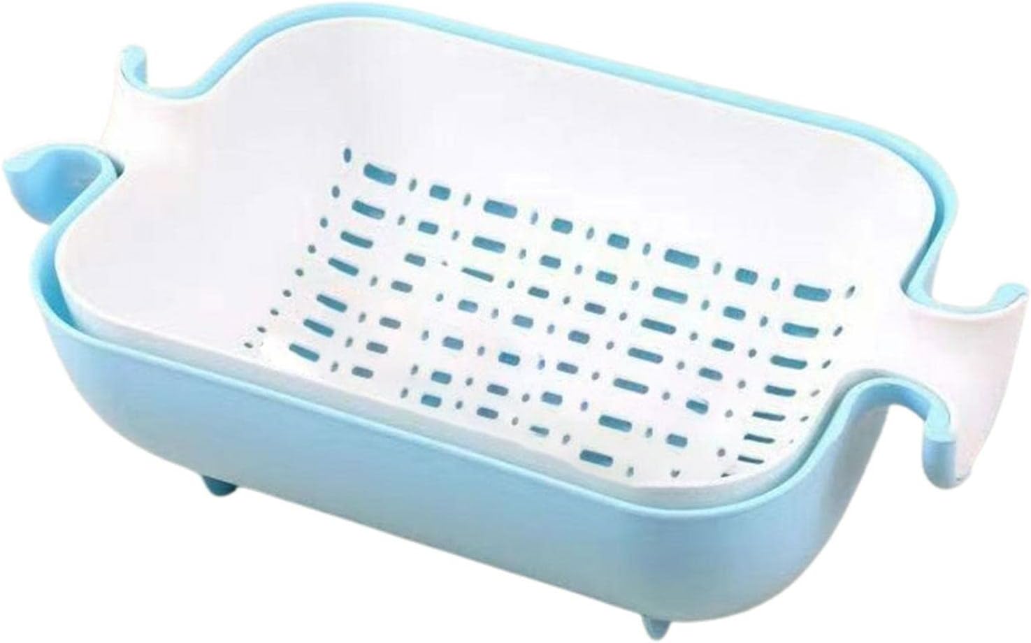 フルーツウォッシャーストレーナー 2 In 1取り外し可能な2層ザルとボウルセット 多目的取り外し可能な排水槽と野菜果物洗浄用バスケット Unyee 贈呈