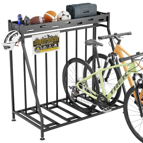 4 Bike Stand with Storage Garage Rack