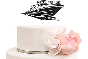 Authentic Black Glitter Pirate Ship Birthday Party Decorations