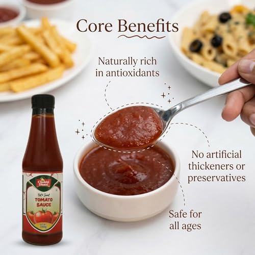 Image of Chokhi Dhani Hot & Sweet Tomato Sauce 340g | Tangy Spicy Ketchup | Dipping & Cooking Sauce for Snacks, Noodles & Burgers | Thick Rich Flavour