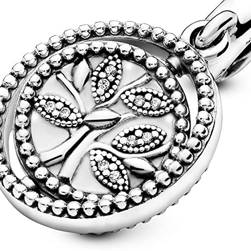 Pandora Jewelry Spinning Family Tree Dangle Cubic Zirconia Charm In Sterling Silver #TOP3