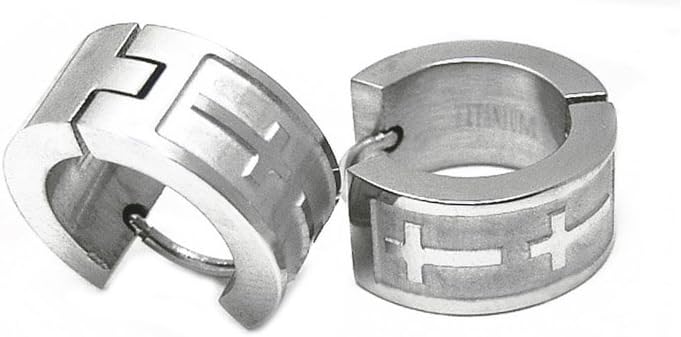 Accents Kingdom Titanium Huggie Hoop Earrings