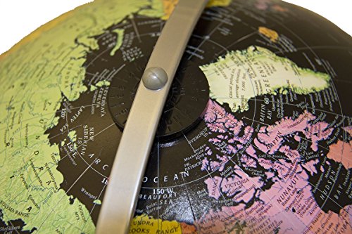 Replogle Starlight, Black Ocean World Globe, Desktop Piece, Gyro-Matic Meridian, Silver Base, Detailed Cartography #TOP3