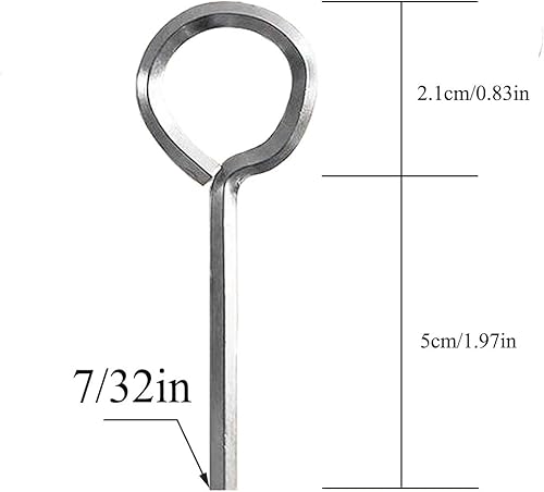 Miniatura 10 de Llave hexagonal estándar de 18 pulgadas con bucle completo, llave Allen para dispositivos de salida de pánico, metal sólido, 10 paquetes (18, negro)
