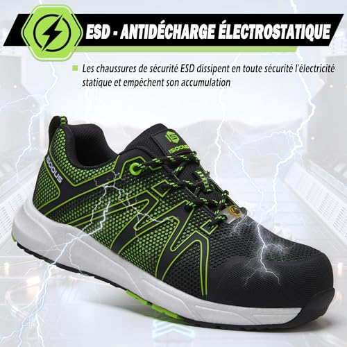 Chaussures de travail légères S3 ISOOUS pour chantiers extérieurs et ateliers - 4