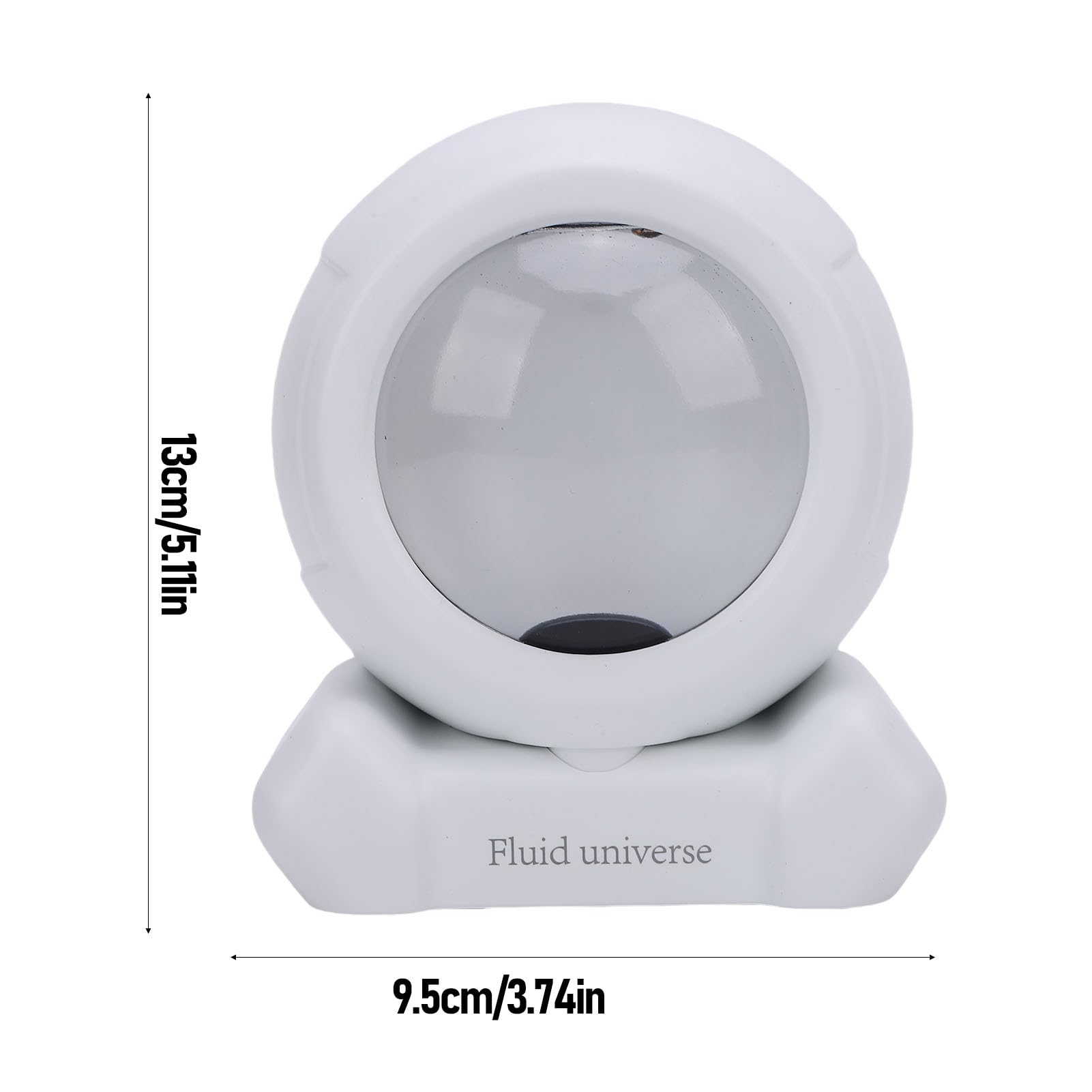 Luocute Output Magnetic Fluid Lautsprecher, Clear Sound Ferrofluid Music Visualizer, Ideal für Home Office, Stilvolles Design mit Integrierten Lautsprechern für eine (White)