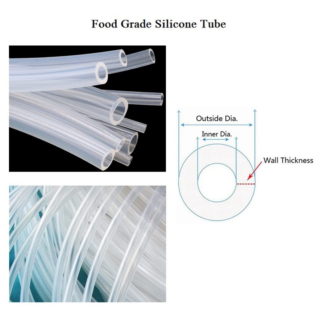 Tubo In Silicone Alimentare 1 Metro - Diametro 5mm Interno/9mm Esterno, Per Acqua E Aria