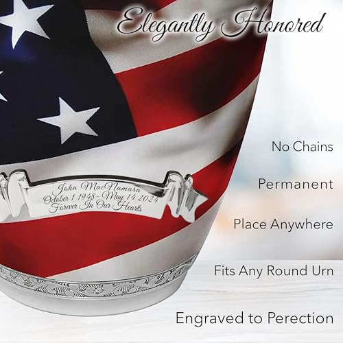 Image of American Flag Cremation Urns for Human Ashes Adult Man & Urns for Ashes
