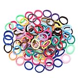 Seamless Cotton Hair Ties Thick Soft Hair Bands No Crease Ponytail Holders 20 Colors Elastic Stretch Ponytail Ties for Women Ladies (100 PCS)