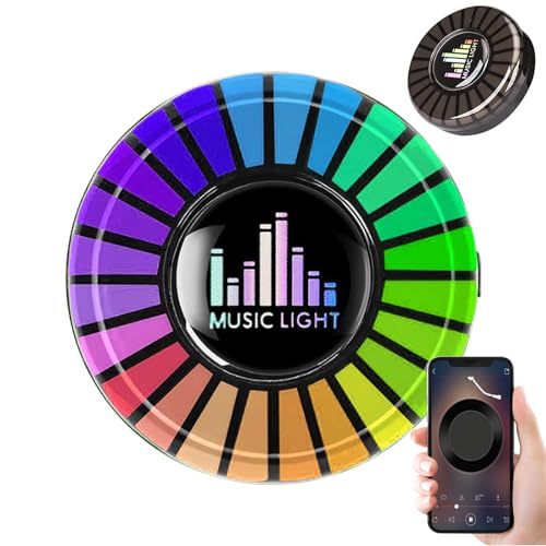 Veeteah Auto Lufterfrischer Mit LED, Auto Aromatherapie Sound Pickup Lampe, Auto Lüftungsclip Pickup Rhythmus RGB Auto Aromatherapie Diffusor Dekoration