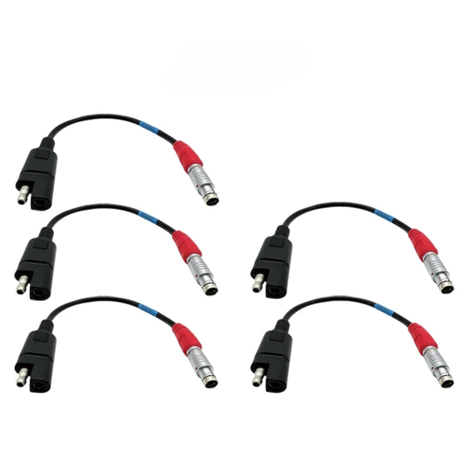 5 Pack 5 Pin to SAE Connector Power Cable for Topcon GR-5 GR-3 GNSS GPS Receiver HiPer Legacy GB500 GB1000, 14-008016-03 Cable