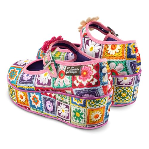 Image of Hot Chocolate Design Whimsical Women's Platform Mary Jane Shoes
