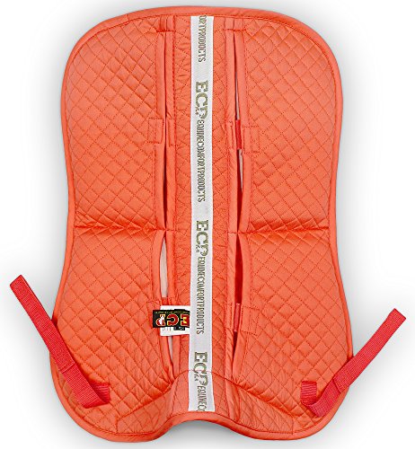 ECP Equine Comfort Products Adjustable Shock Absorbing Memory Foam Half Saddle Pad, Injury Prevention & Pressure Relief, Customizable Fit, Breathable for All Riding Styles, Fusion Coral