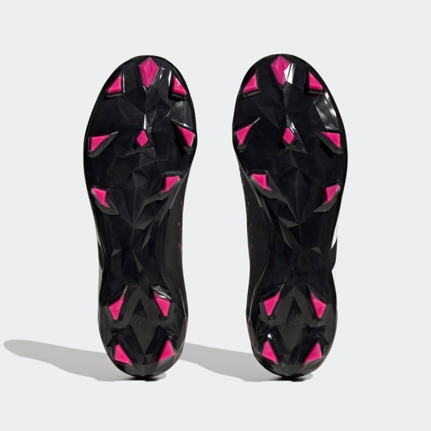 adidas Unisex Predator Accuracy.3 Firm Ground Soccer Shoe, Black/White/Team Shock Pink (Laceless), 9.5 US Men | Image 2