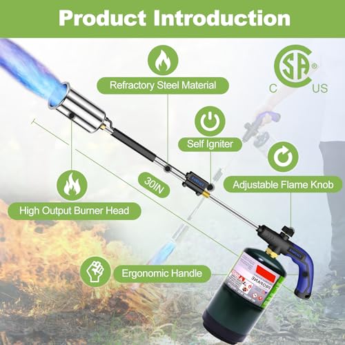 Heavy Duty Propane Weed Burner Torch