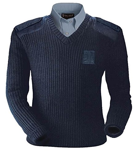 Averill's Sharper Uniforms Unisex Acrylic Commando V-Neck Sweater XL Navy