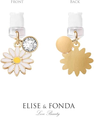 Miniatura 4 de ELISE & FONDA CP41 Puerto de carga USB anti polvo enchufe pequeño margarita flor colgante colgante encanto teléfono para iPhone 11XS MAXXRX8