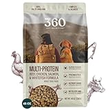 360 Pet Nutrition Freeze-Dried Raw Dog Food – Multi-Protein with Beef, Chicken, Fish, Liver & Organs, High Protein, Omega-3s, Fruits, Veggies & Superfoods, Grain-Free, No Fillers, 3 lb – Made in USA