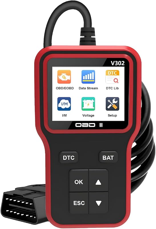 Escáner OBD2 para automóvil, herramienta de diagnóstico automotriz Lector de código de falla del motor, herramienta de escaneo para verificar la luz del motor, leer y borrar código de error, adecuado para la mayoría de los vehículos con protocolo OBD II desde 1996