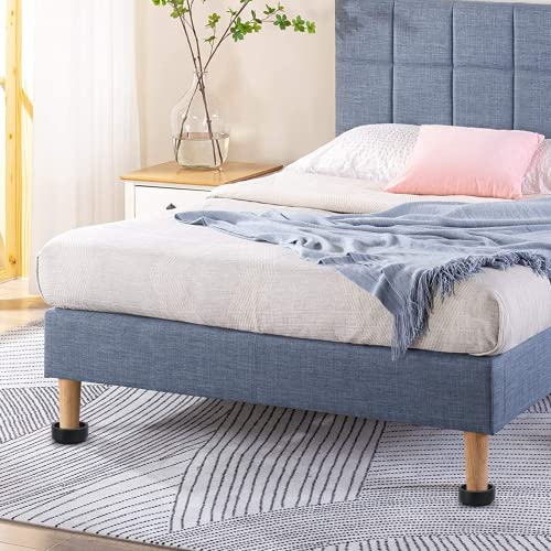 Stahala Bed Risers (Set Of 8) Lifts Height 1",2",3" Or 4",Solid Natural Wood Furniture Heavy Duty Leg Risers Lifts For Sofas Table Desk Chair Couches With Non-Slip Rubber Pad & Non-Slip Recessed Hole #TOP6